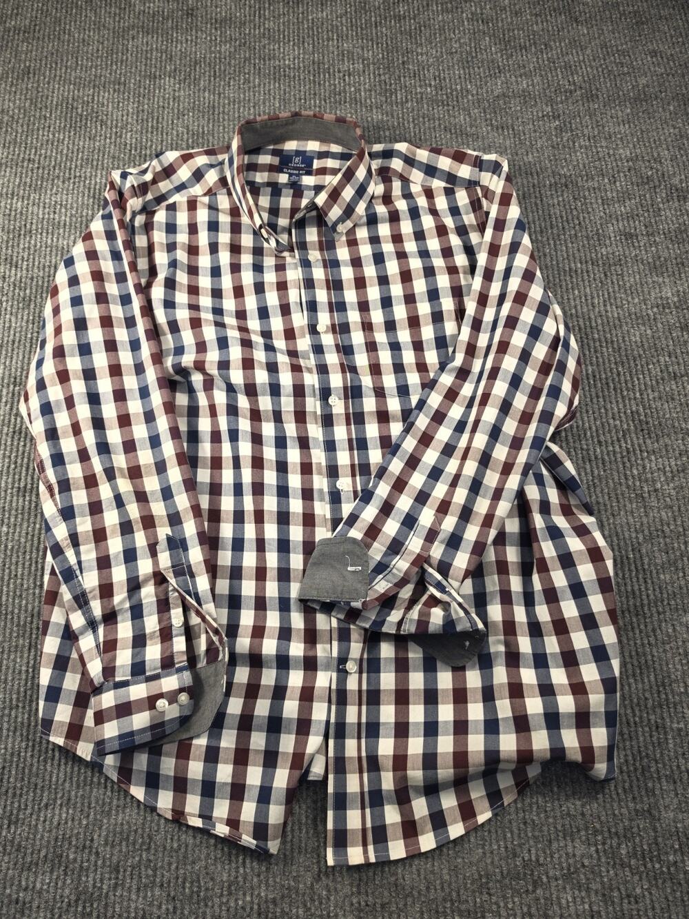 Men's Modern Classic Fitdress Button Up Shirt Size XL (46 - 48) Mulitcolor